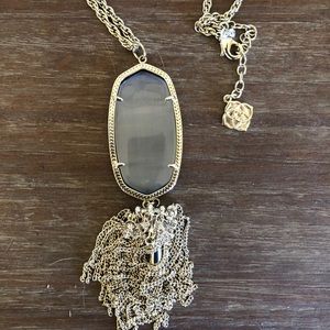 Kendra Scott Rayne Silver Long Pendant Necklace